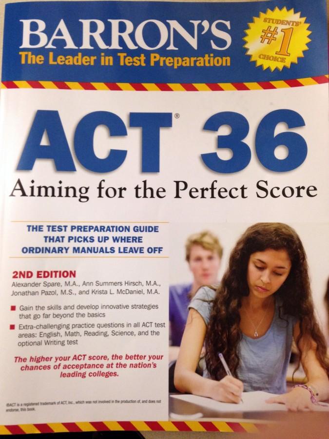 An+ACT+preparation+book+that+is+currently+being+use+by+several+MSMS+students+for+the+upcoming+ACT.