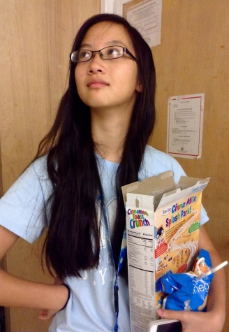 Junior Rebecca Chen and her Cinammon Toast Cruch