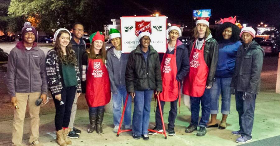 MSMS+Students+volunteer+for+Salvation+Army+bell+ringing%2C+from+left+to+right+are+Samuel+Patterson+III%2C+Claudia+Vial%2C+Jalen+Perry%2C+Maggie+Atkinson%2C+Baili+Zhong%2C+LaToya+Bledsoe%2C+Griffin+Emerson%2C+Richard+Blackburn%2C+Summar+Mcgee+and+Ryan+Hopson