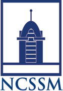 This NCSSM official logo, displaying their school colors of white and blue, similar to MSMS colors, is used along with a more modern star graphic.