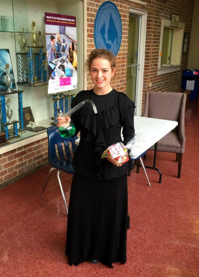 Junior Sydney Matrisciano won the Dress Up as a Chemist contest with her Marie Curie costume.