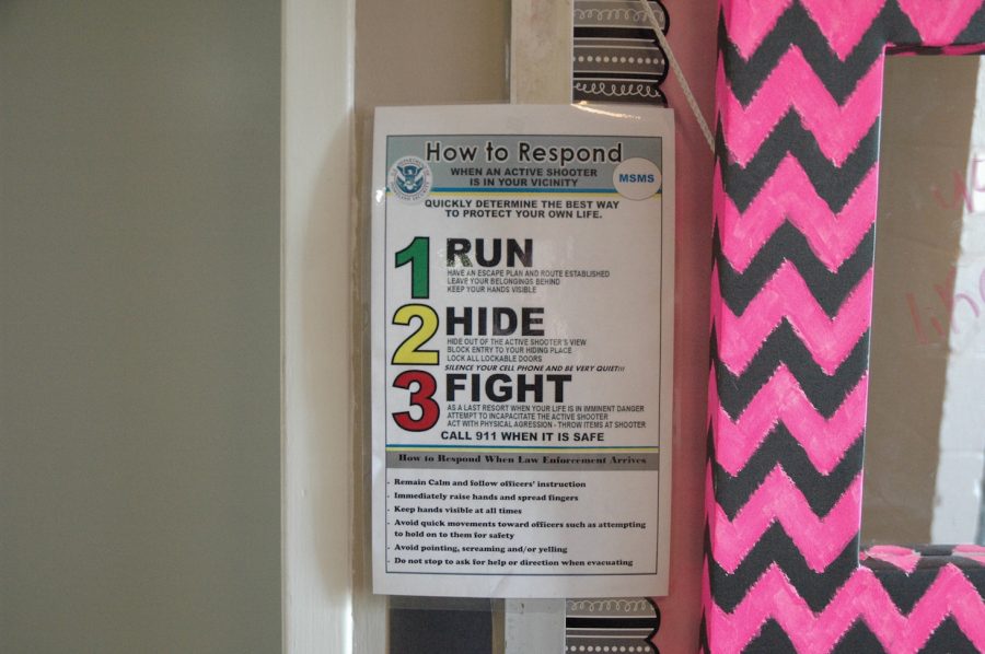 Both the boys and girls residence halls have been posted with informative safety posters. 