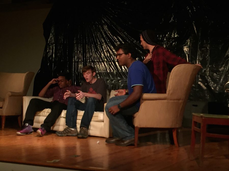 Mikel Sandifer, Keegan Lindsey, Julien Solomita, and Mayukh Datta depict a family going through the awkward occurence of The Talk Gone Wrong 