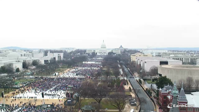 A Screen Shot from the Trump Inauguration Youtube Live Feed.