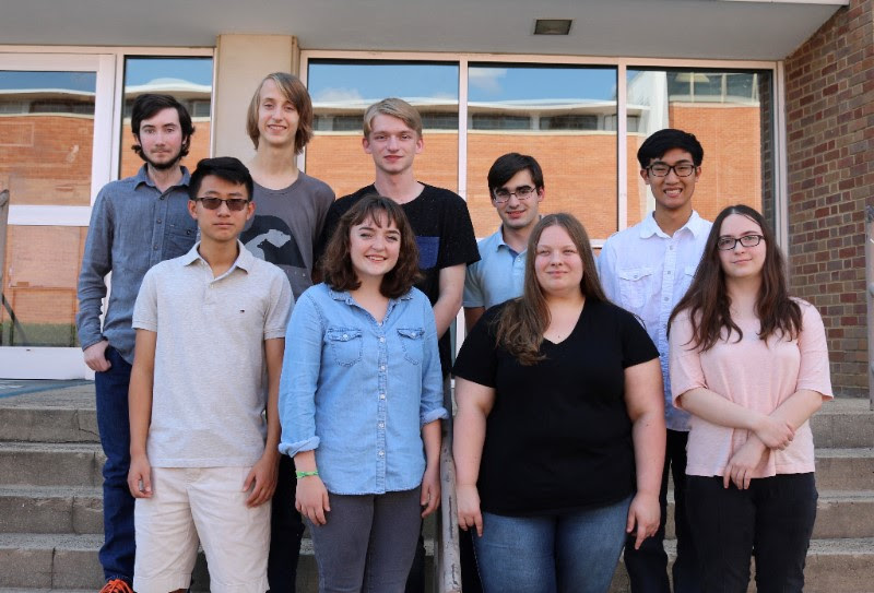 From top left to bottom right: Alex Whitwam, Aidan Dunkelberg, Griffin Stewart, William Johnson, Gary Nguyen, Jim Zhang, 
Sarah Swiderski, Christina Comino, and Emily King. NOTE: Semifinalists Kevin Liao, Leah Pettit, and Vivienne Tenev are not pictured. 