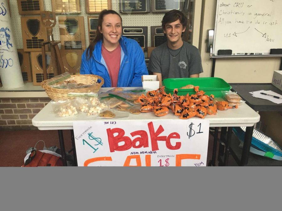 Students participating in the bake sale program.