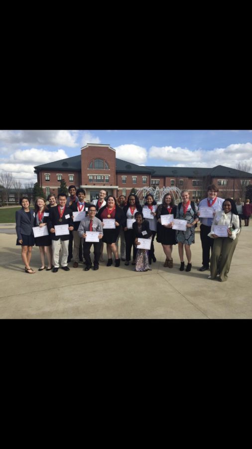 FBLA students after District Competition ended.