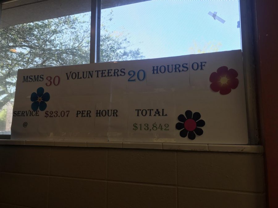 30 MSMS volunteers donated 20 hours of service. 