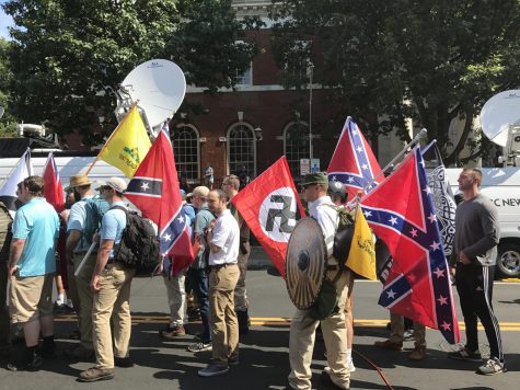 Right-wing protesters at Charlottesville, VA.
