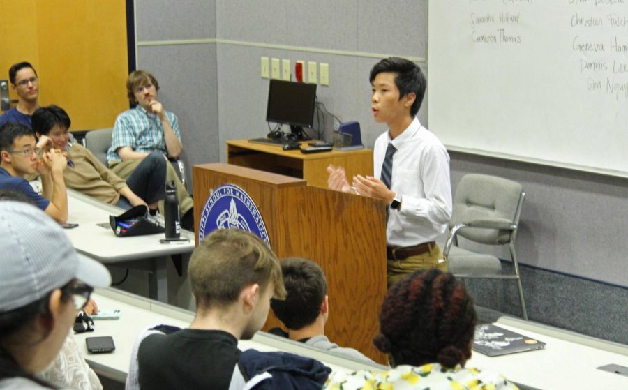 Reggie Zheng describes his plans for the year should he be elected.