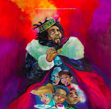 The album cover of J. Coles KOD. J. Cole, Mark Pellizzer, and T-Minus produced this album.