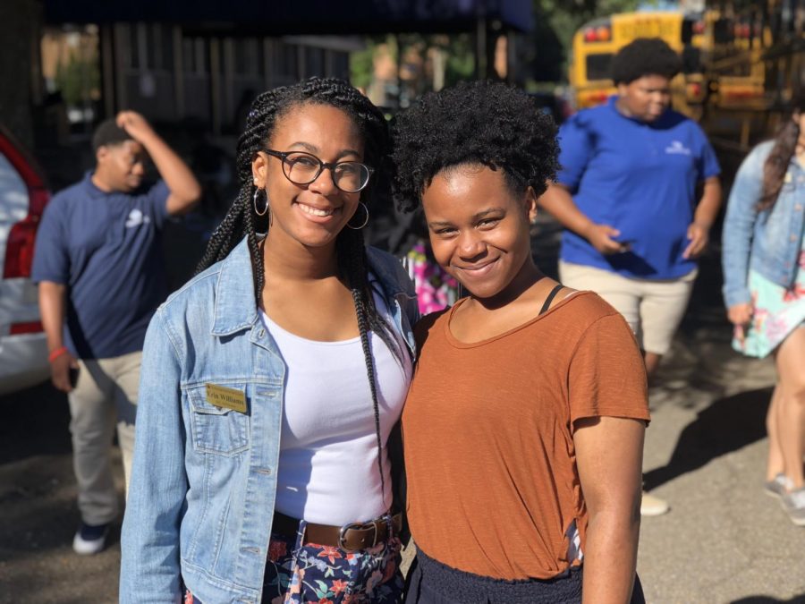 Zariah Wright (right) pictured with her roommate Erin Willams (left).