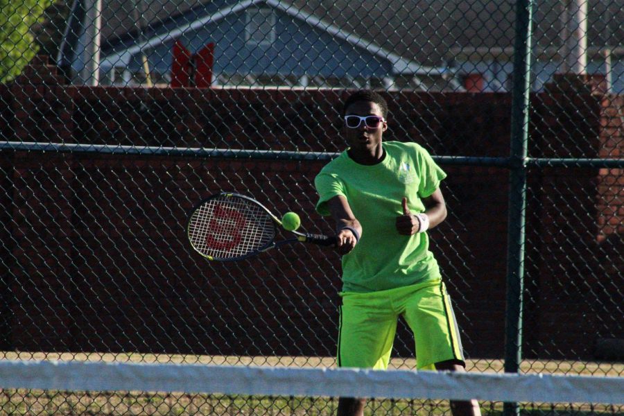 Ezra McWilliams  is one of the two Blue Waves Tennis  players advancing to State Championships in Singles Matches.