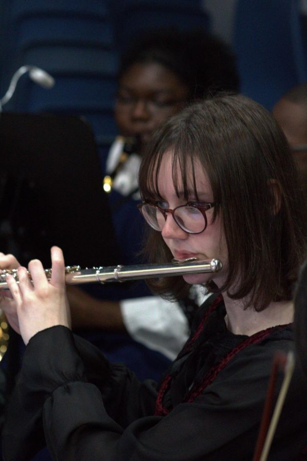 Andie Nanny plays the flute for the symphonic movements.
