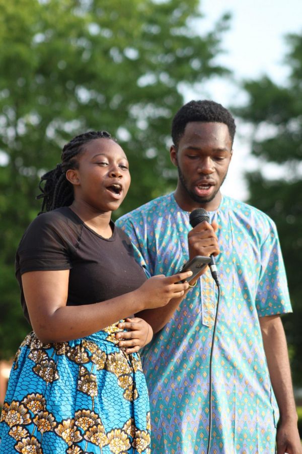 Violet Jira and Morgan Emokpae give a performance in Edo and Swahili.
