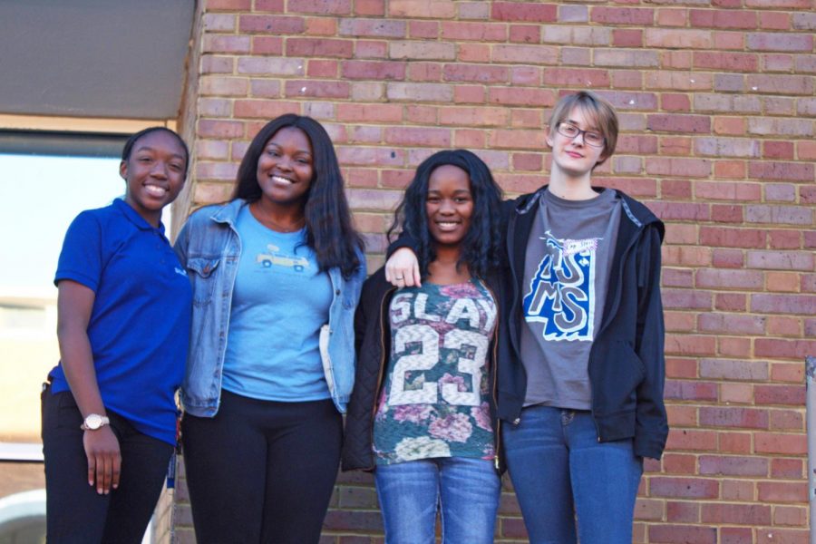 (From left to right) Niyah Troup, Tiwaniya Tyler, Essence Hughes and Steil