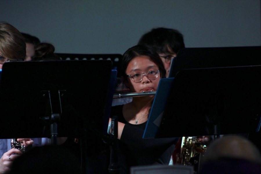 Junior Emily Lin  plays the flute 