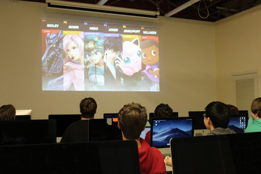 Students gather to play Smash Bros.