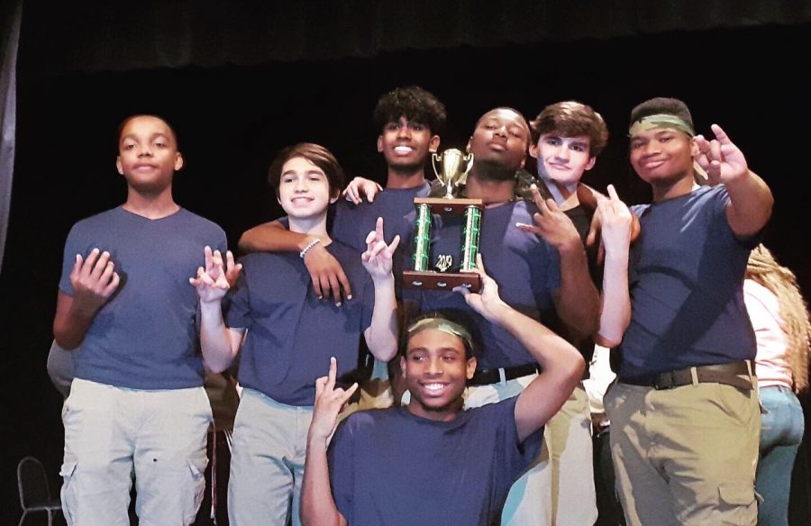 The Blu Knightz took home third place at the recent step show.