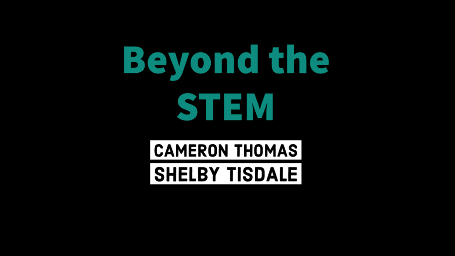 Senior Cameron Thomas interviews Junior Shelby Tisdale in the first episode of Beyond the STEM.