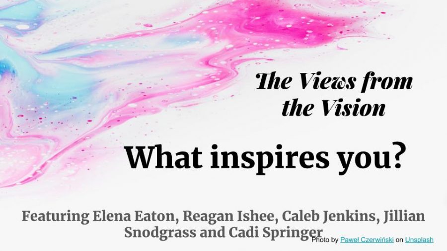 In this episode, jcuniors Elena Eaton, Caleb Jenkins, Jillian Snodgrass, Reagan Ishee, and Cadi Springer discuss what artforms they participate in and everything that inspires them.