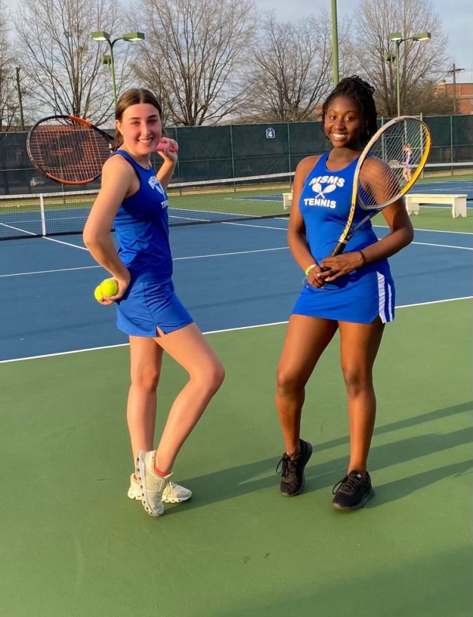The tennis team won both of its games against Caledonia and Winona before spring break.