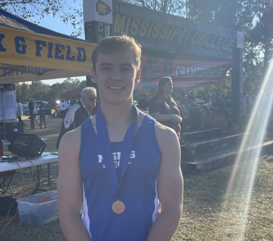 MSMS Senior, Dylan Griffith finished in the top 10 at the State Cross-Country Championships.
