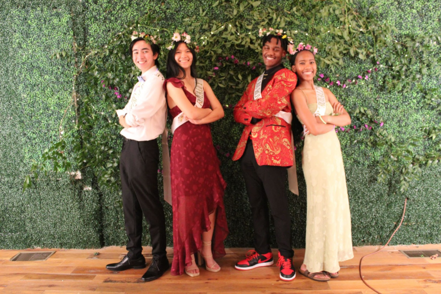 Juniors Noah Lee and Lisa Seid and Seniors Everett CJ Mason and Madison Echols are crowned 2023 Prom Royalty.