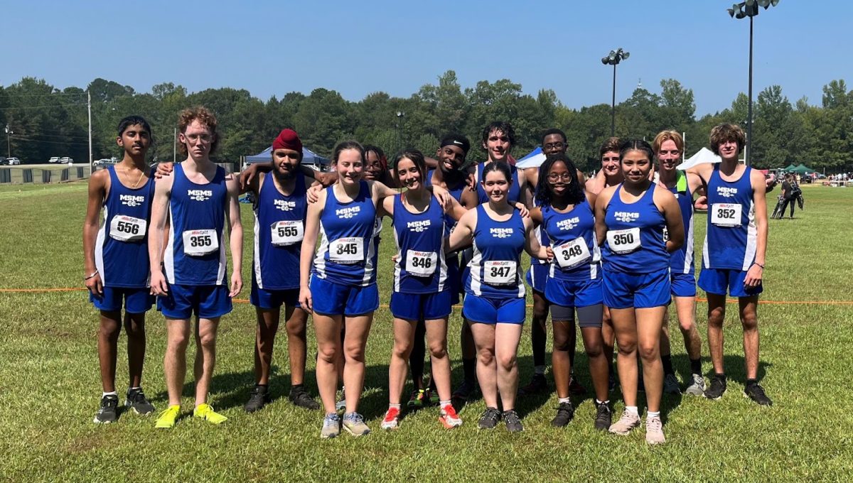 The MSMS cross-country team poses together at Eupora High School on Aug. 26 during the first meet of the season. The team travels to Mooreville High School on Sept. 9 for the next competition.