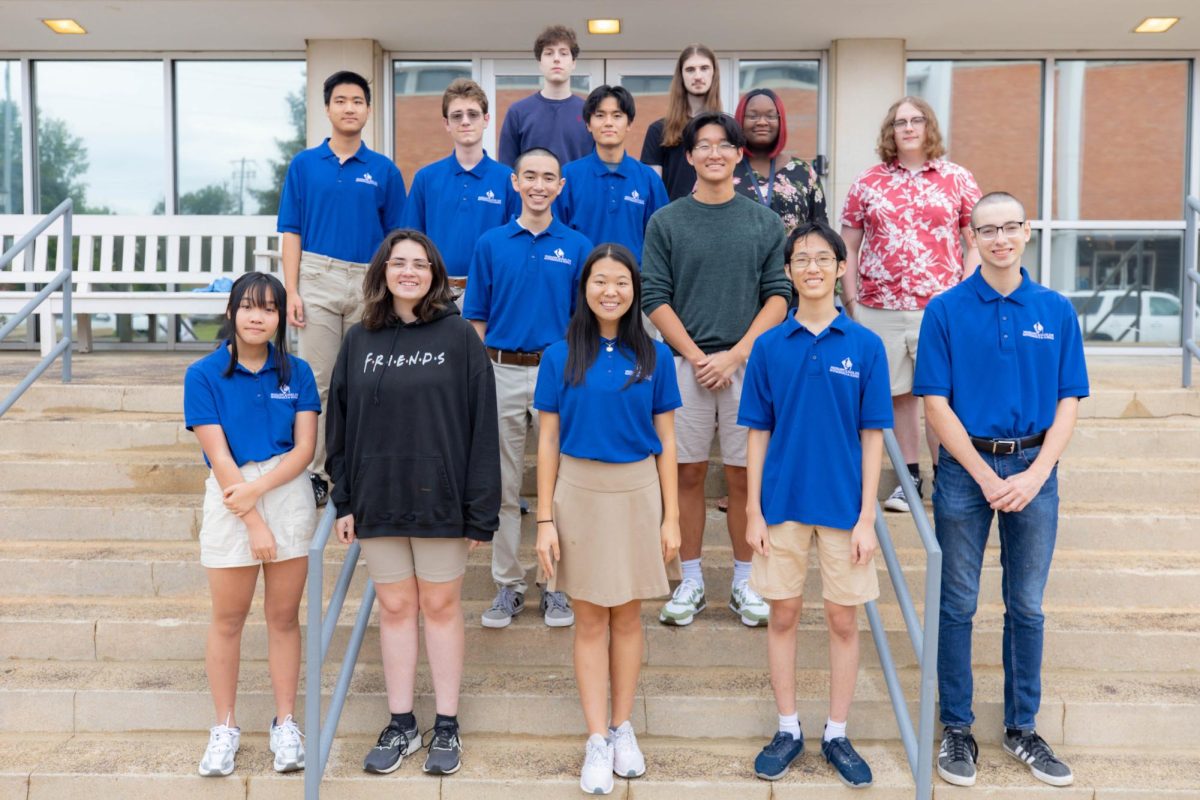 Pictured from left to right are (top row) seniors Jacob Neal and Gabriel Pettit; (third row) Junran Zhou, Julian Gallo, Ethan Liao, Dorothy Virges and Jackson Williams; (second row) Noah Lee and Ean Choi; (first row) Mary Dang, Heaven Alvarado, Iris Xue, Landon Tu and Sebastian Harvey. The 14 seniors were recently named National Merit Scholarship semifinalists for their 2022 Preliminary Scholastic Aptitude Test scores.