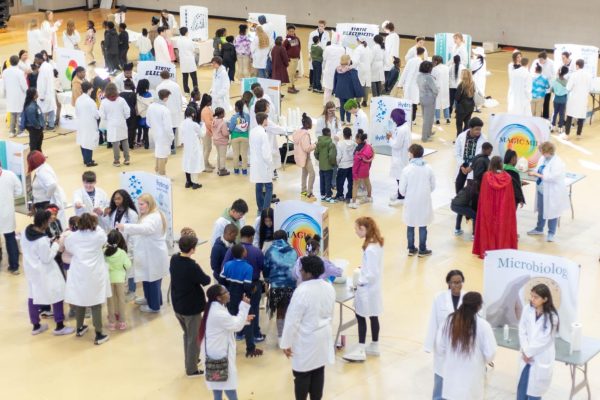 Elementary schoolers gather at Pohl gym on Oct. 31 to delve into hands-on science taught by MSMS students at the annual Science Carnival.