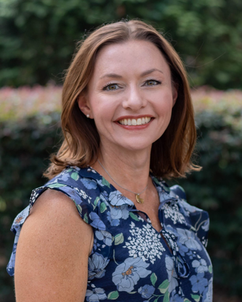 English teacher Laura Stewart poses in the Mary Wilson garden. Stewart is a new addition to the MSMS English Department. 