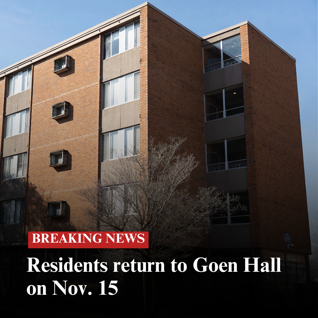 Residents return to Goen Hall on Nov. 15