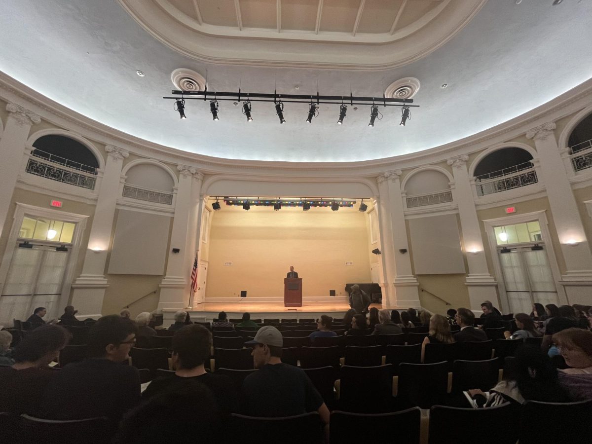 Three MSMS students read their winning pieces at MUW Poindexter Hall at the Oct. 25 Eudora Welty Symposium.
