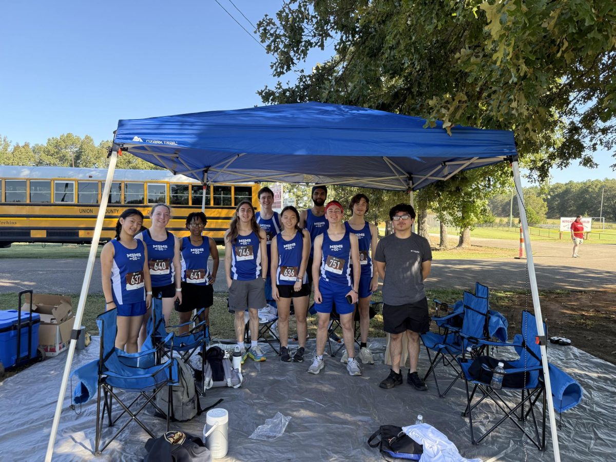From left to right: Elissa Wang, Nina Weinstein, Shaniya Williams, Spencer Goodlett, Anderson Chaney, Isabel Beckman, Jasmaan Banipal, Ashton Wood, Levi Williamson and Alonso Bocanegra in South Pontotoc on Sep. 6.