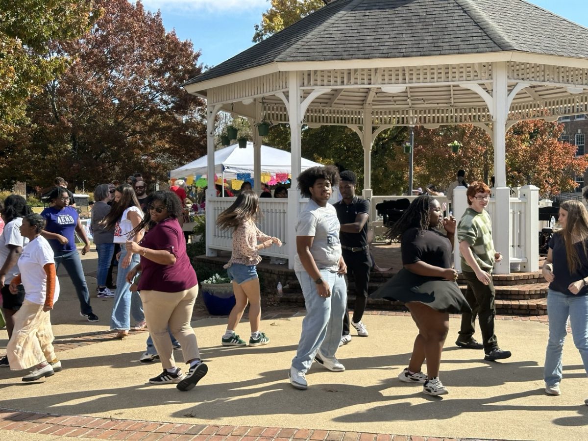The Black Student Alliance performing in front of the Catherine Bryan Gazebo at the International Culture Festival on Nov. 15.