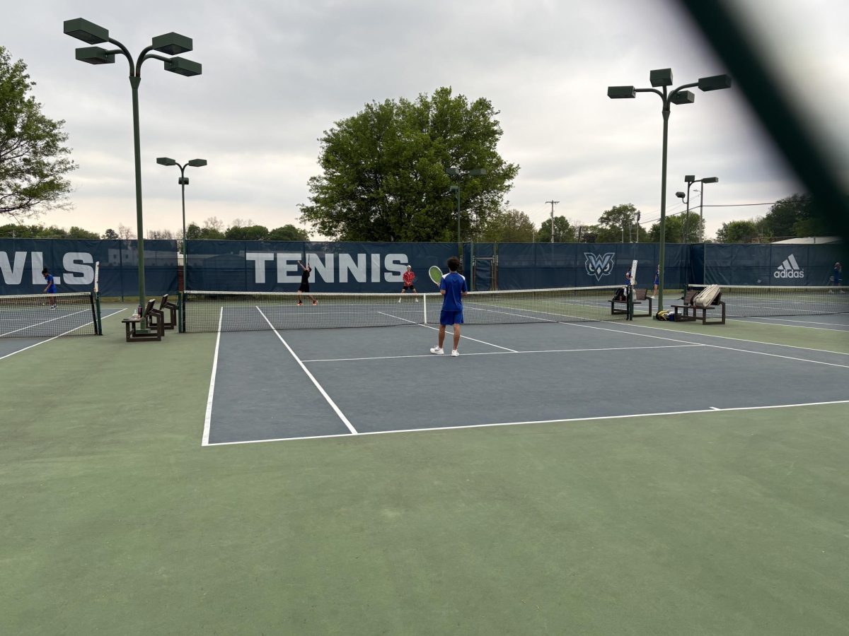Frazer Senior Noah Maksi warms up against Starkville High on March 27. Maksi, along with others, made a deep run in the state tennis playoffs.
